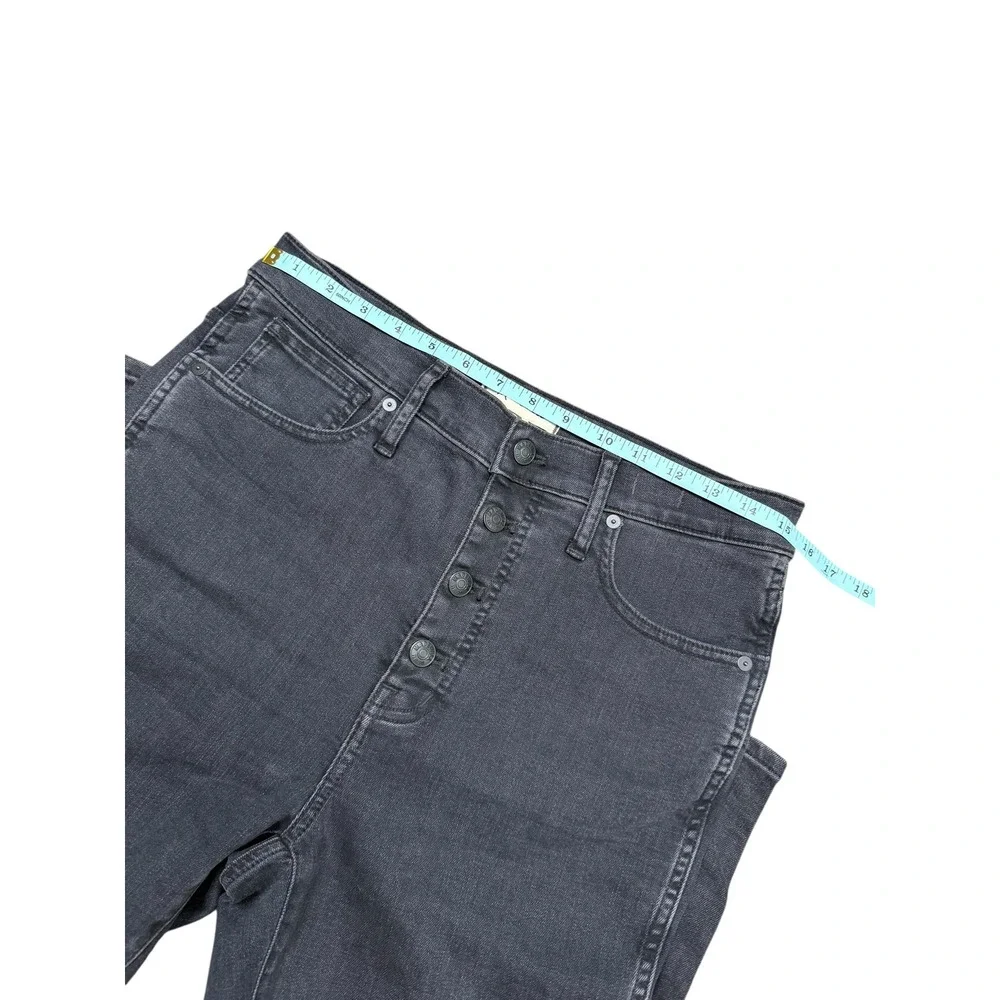 Madewell 10 Inch Black High Rise Skinny Jeans Button Fly Size 30‎